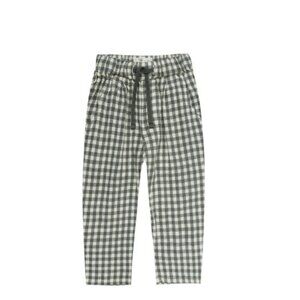 Rylee + Cru Ethan trouser in Marine plaid -size 6-12M